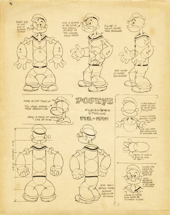 1940 Popeye model sheet.jpg